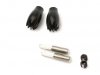 (DISCONTINUED) SHORT STICK SET FOR JR TRANSMITTER BLACK