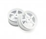 5-Spoke Racing Wheel (White / 2pcs)