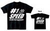 (Discontinued) O.S.SPEED #1Cotton T-Shirt Black (L)