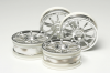 10-SPOKE METAL PLATED WHEELS 4PCS. (24mm OFFSET 0)