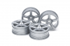 ARCHED 5-SPOKE WHEELS 4PCS. (SILVER, 24mm/+-0)