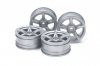 ARCHED 5-SPOKE WHEELS 4PCS. (SILVER, 26mm/+2)